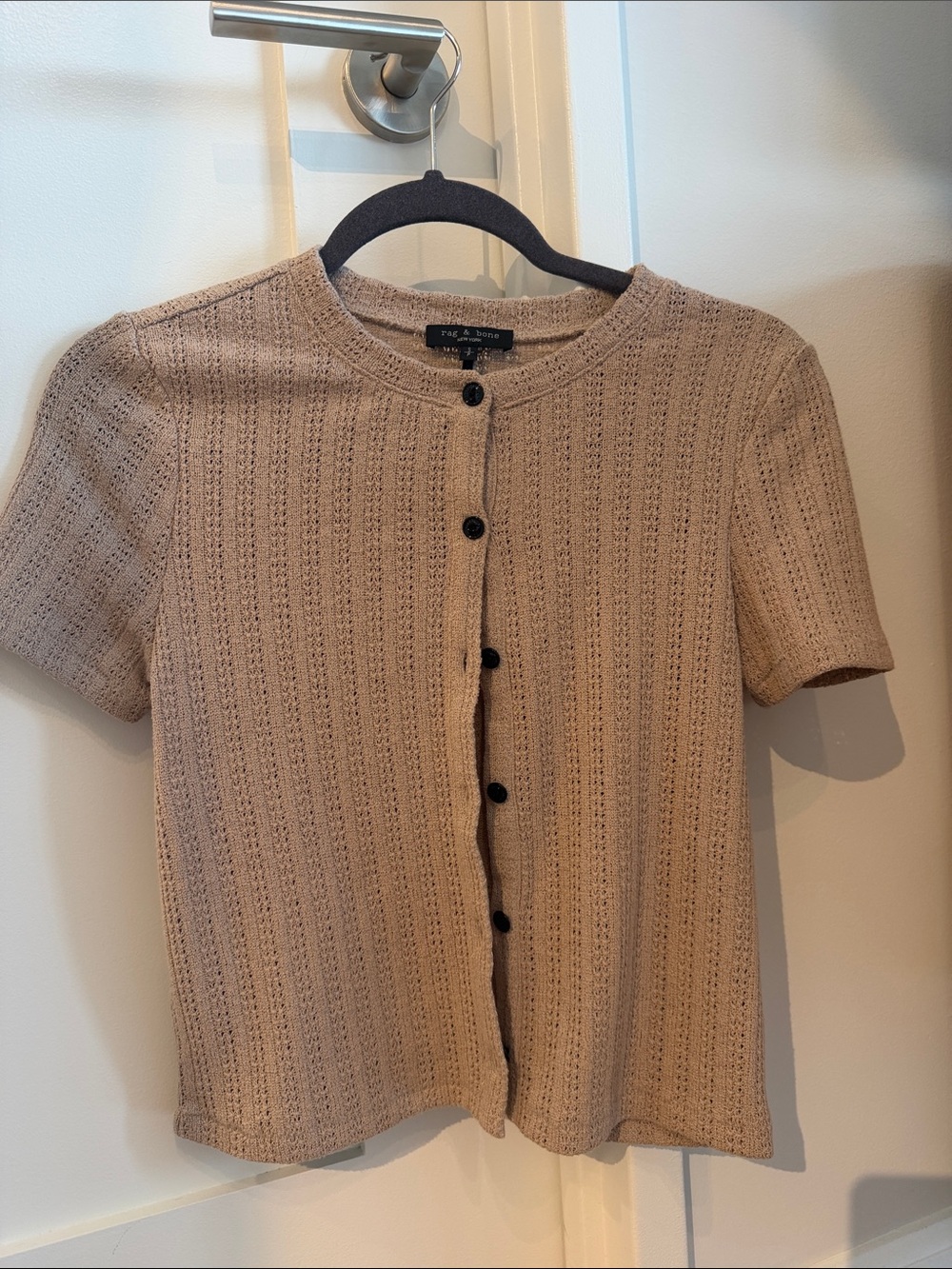 Rag&Bone Short-Sleeve Knit Cardigan